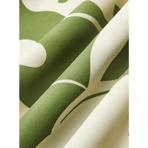 Commense Green Floral Maxi Dress Puff Sleeve V-Neck Tiered Skirt NWT Size XL - Picture 7 of 7